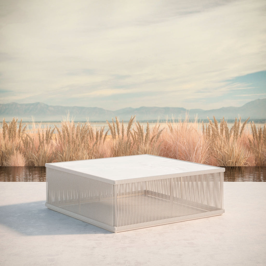 Malta Square Coffee Table Birch - Helena Dekton Top Coffee Tables Azzurro Living