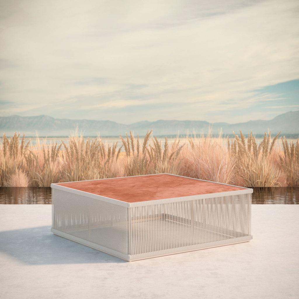 Malta Square Coffee Table Birch - Umber Dekton Top Coffee Tables Azzurro Living