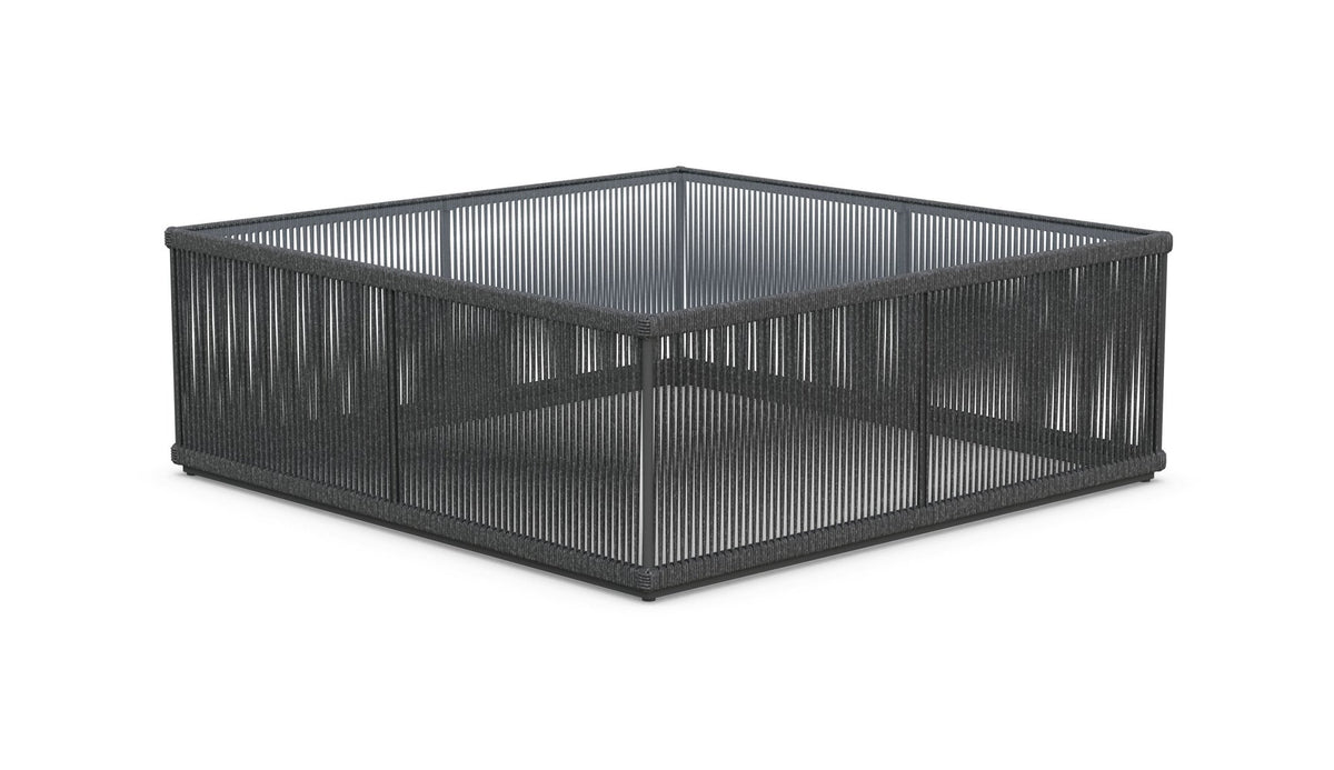 Malta | Square Coffee Table Pebble - Glass Top Coffee Tables Azzurro Living