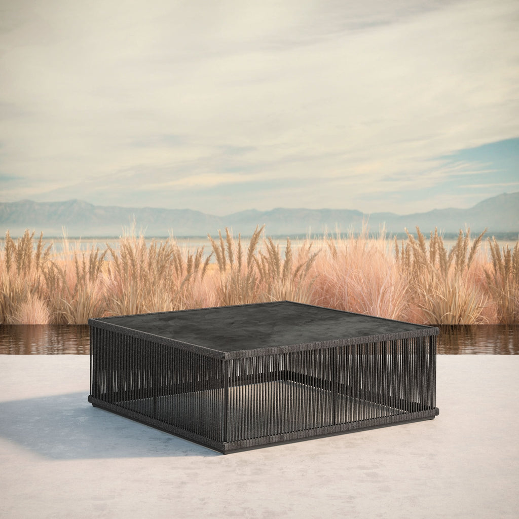 Malta Square Coffee Table Pebble - Micron Dekton Top Coffee Tables Azzurro Living