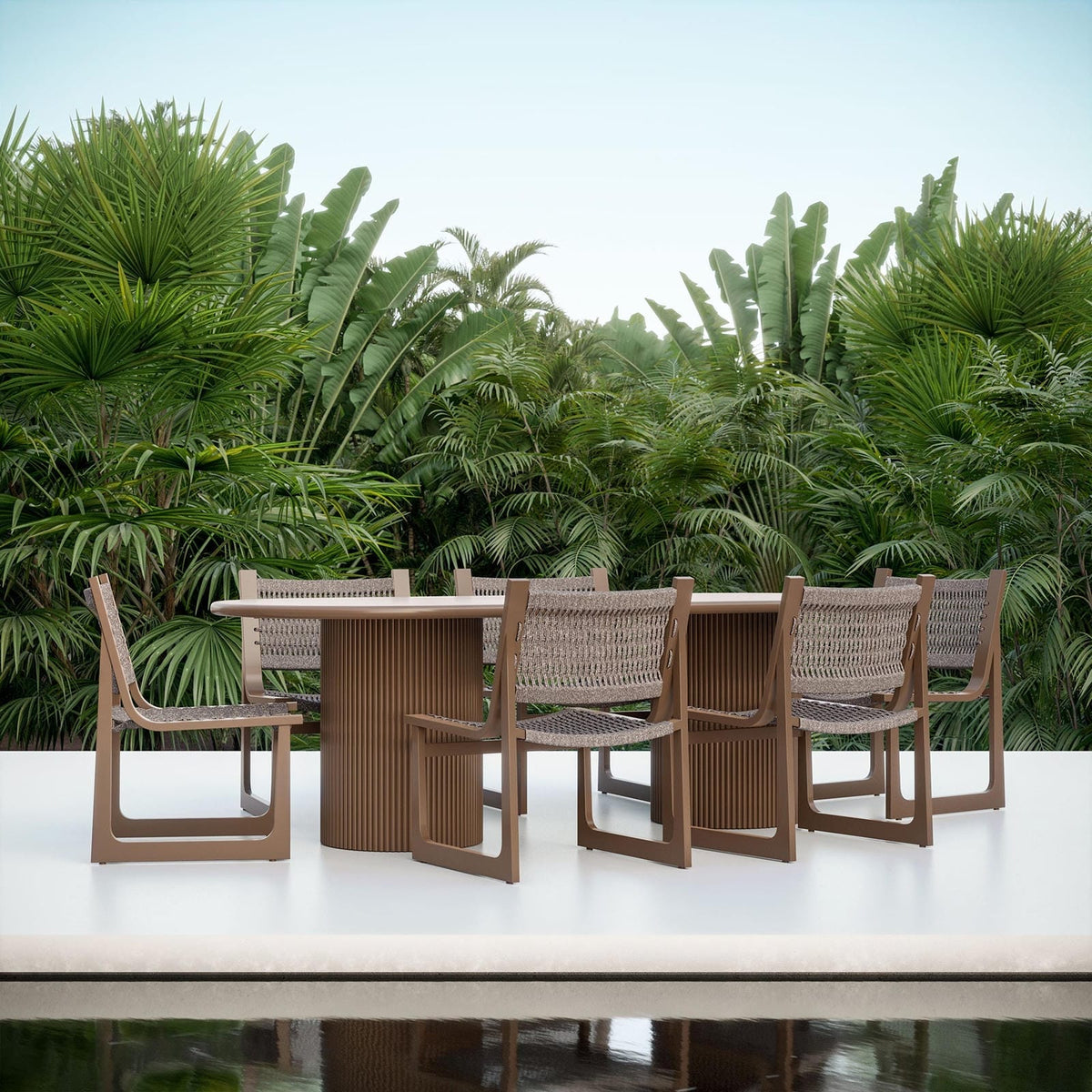 Palma | 96" Dining Table - Bronze Dining Tables Azzurro Living