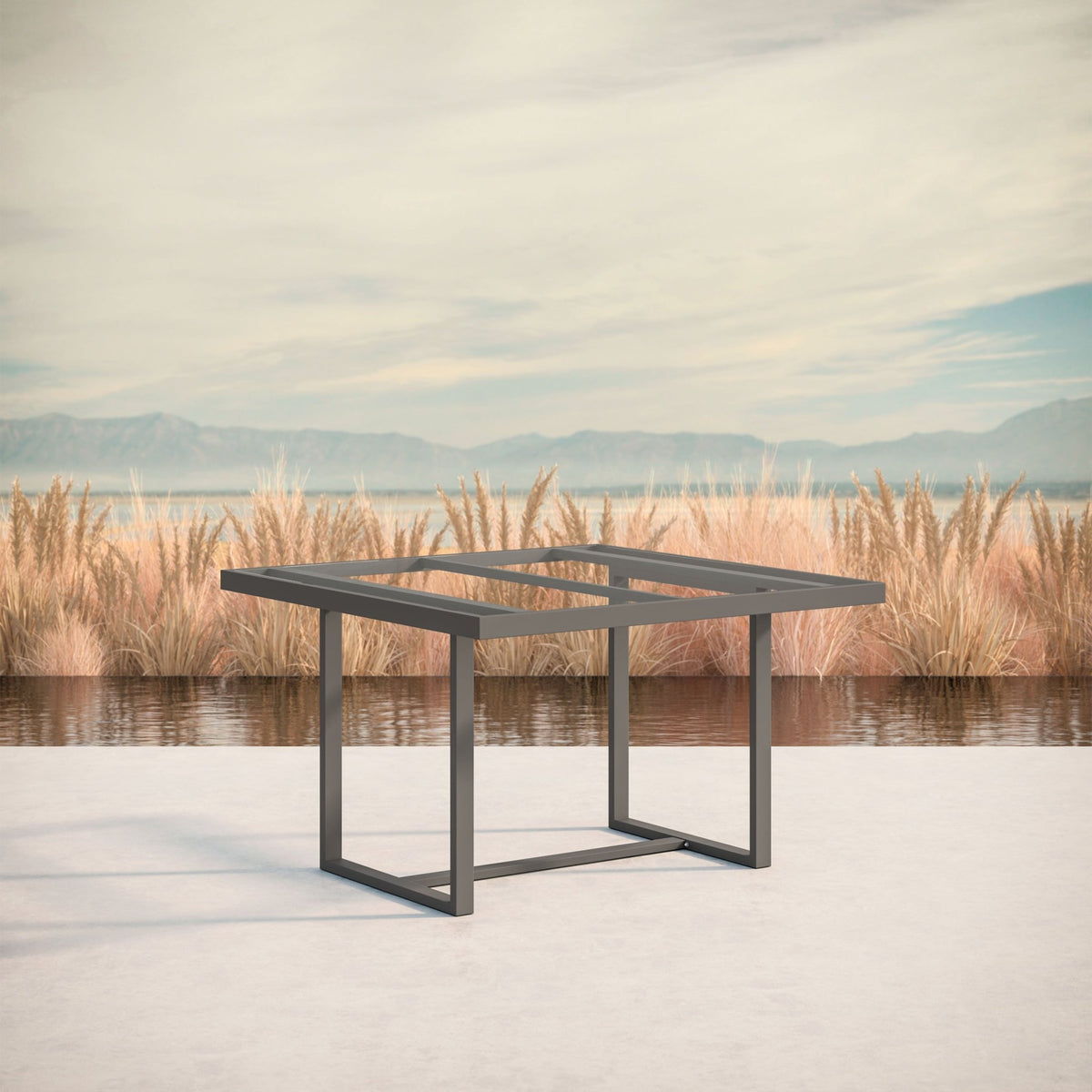 Pavia | 48" Dining Table Charcoal - Glass Top Dining Tables Azzurro Living