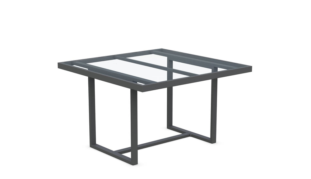 Pavia | 48" Dining Table Charcoal - Glass Top Dining Tables Azzurro Living