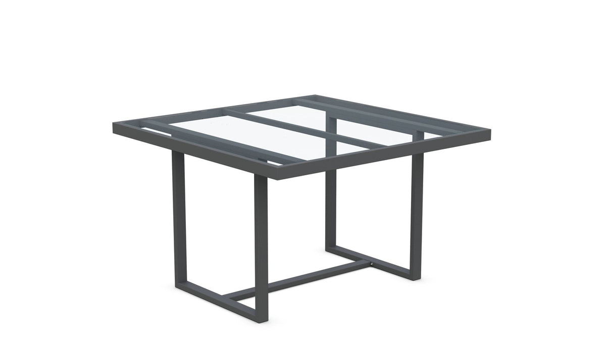 Pavia | 48" Dining Table Charcoal - Glass Top Dining Tables Azzurro Living