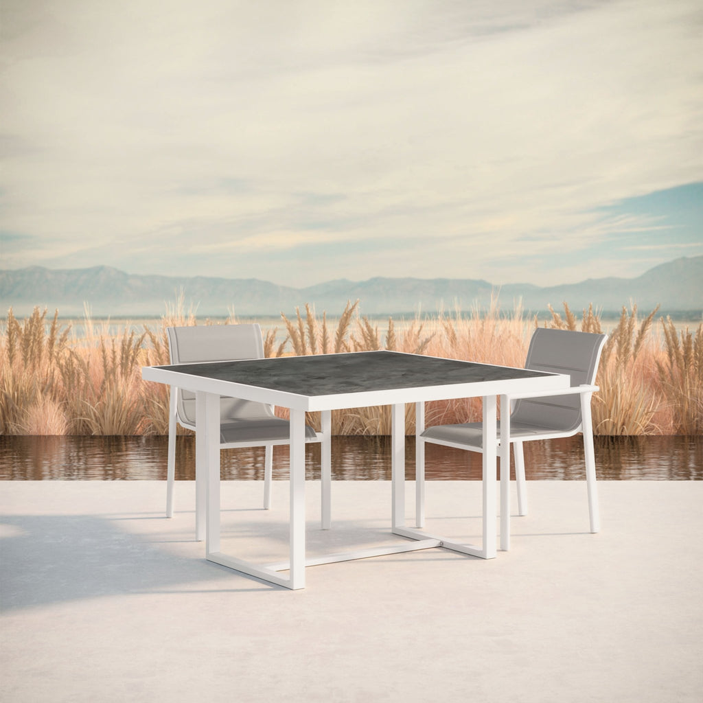 Pavia | 48" Dining Table - White - Dekton Top - Azzurro LivingAzzurro Living