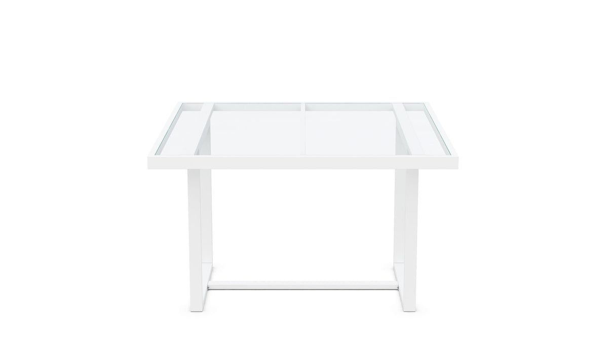 Pavia | 48" Dining Table White - Glass Top Dining Tables Azzurro Living