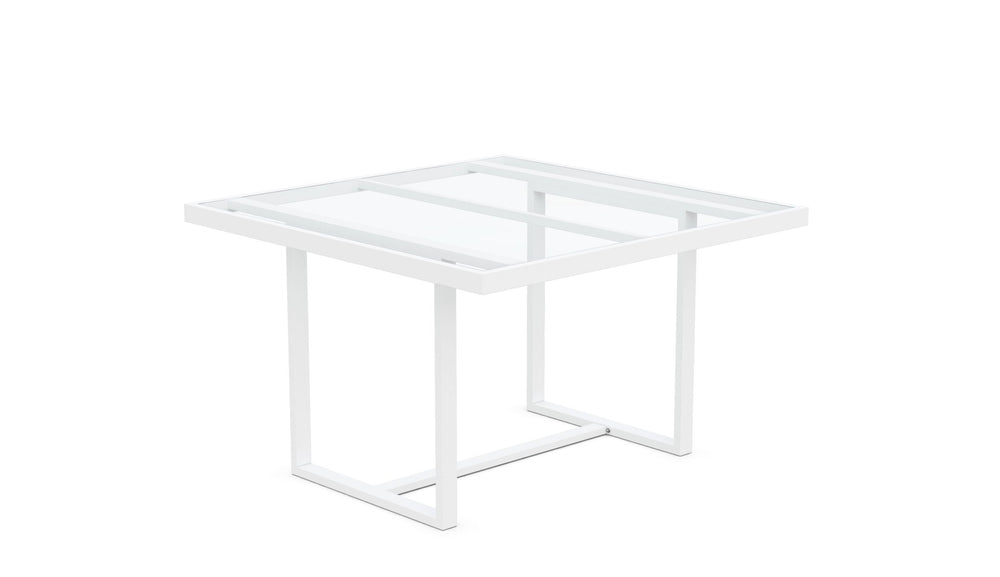 Pavia | 48" Dining Table White - Glass Top - Azzurro LivingAzzurro Living