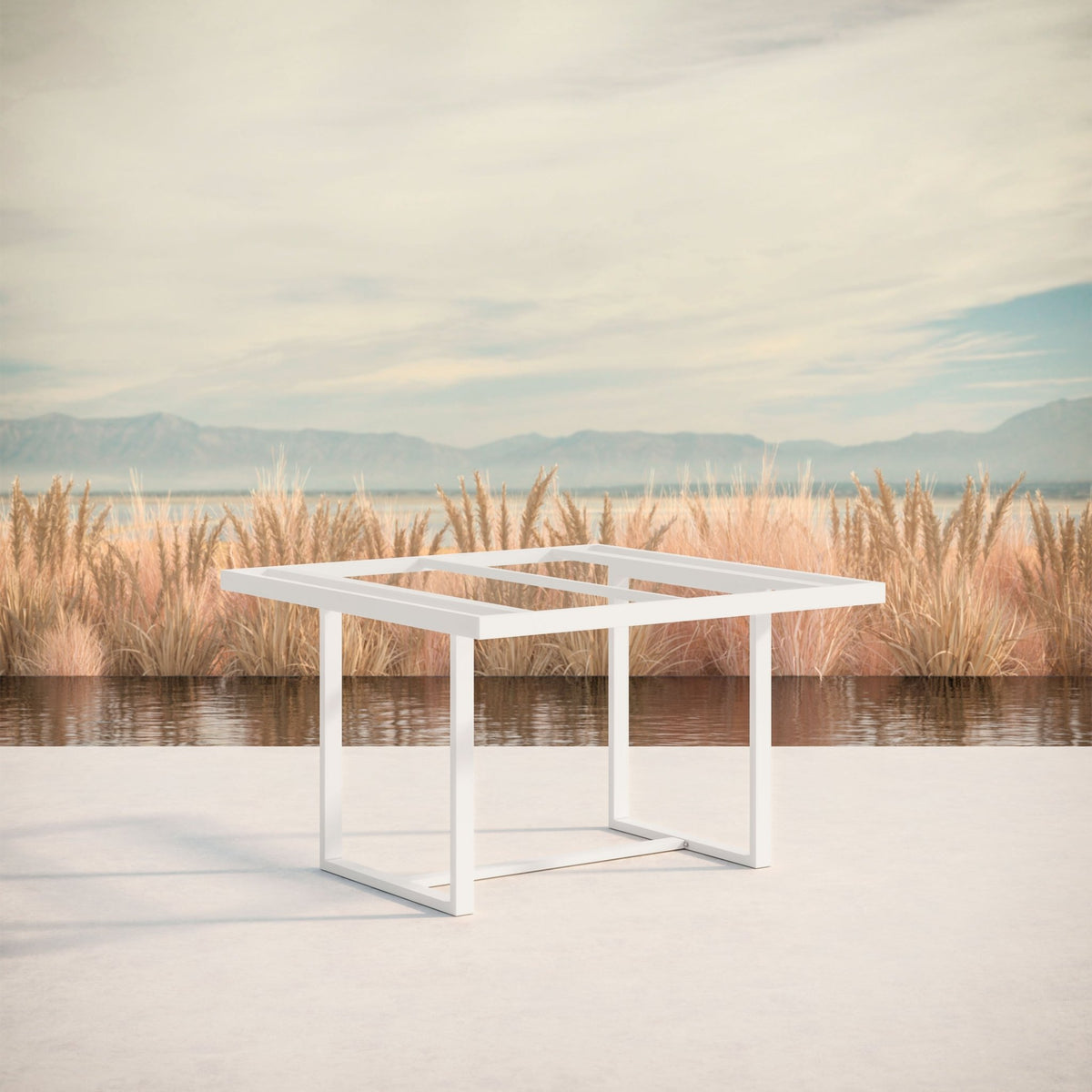 Pavia | 48" Dining Table White - Glass Top Dining Tables Azzurro Living