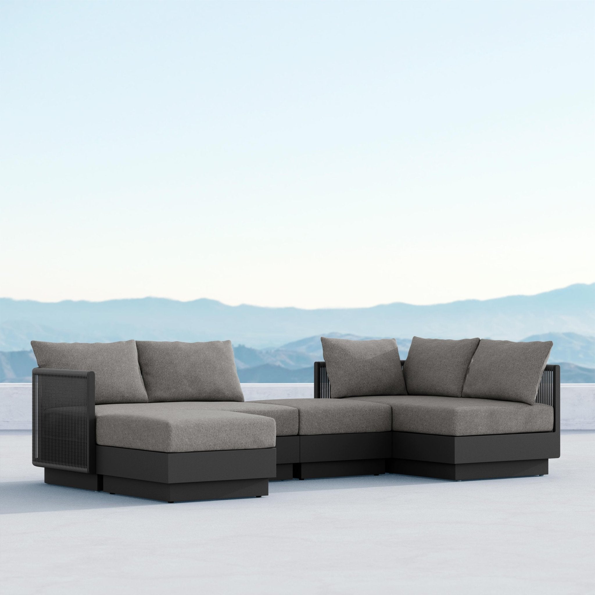 Porto Sectional - Charcoal - Build Your Own - Azzurro LivingAzzurro Living