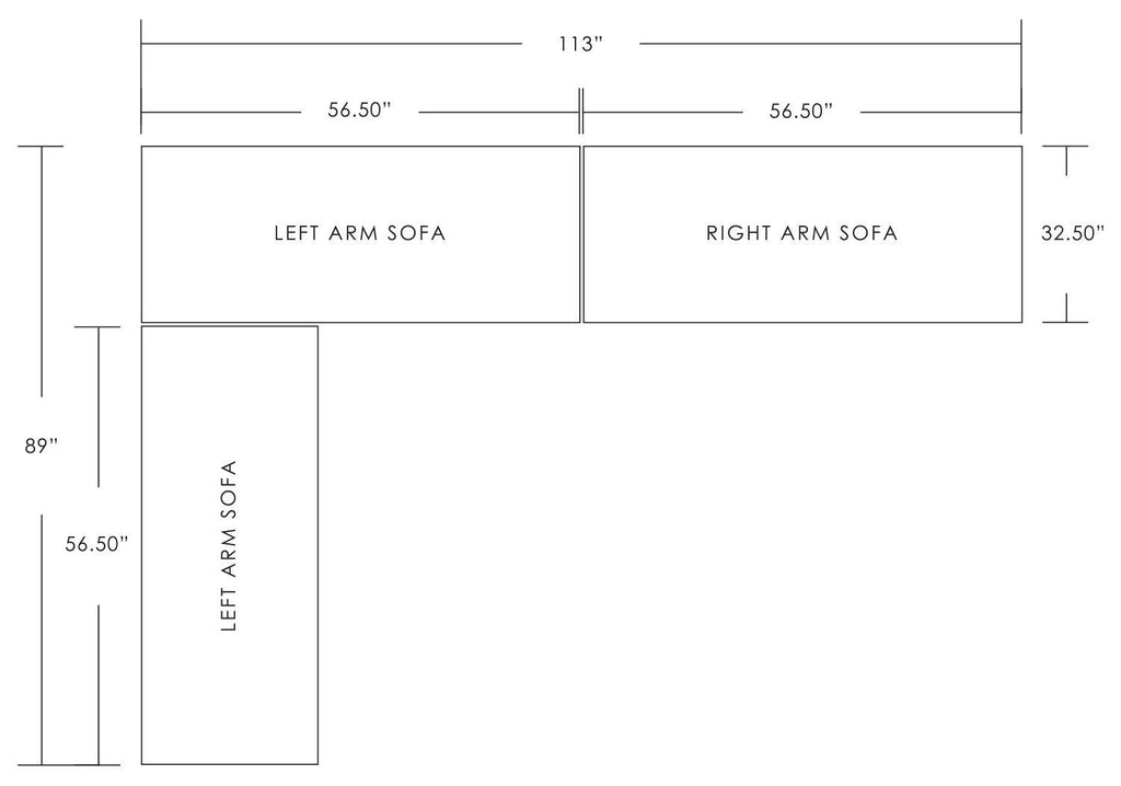 Porto Sectional Sofa Left Arm - Charcoal Sectionals Azzurro Living