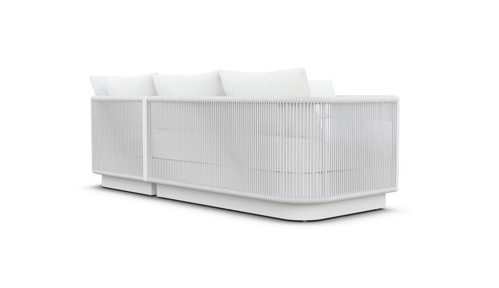 Porto Sectional Sofa Left Arm - White Sectionals Azzurro Living