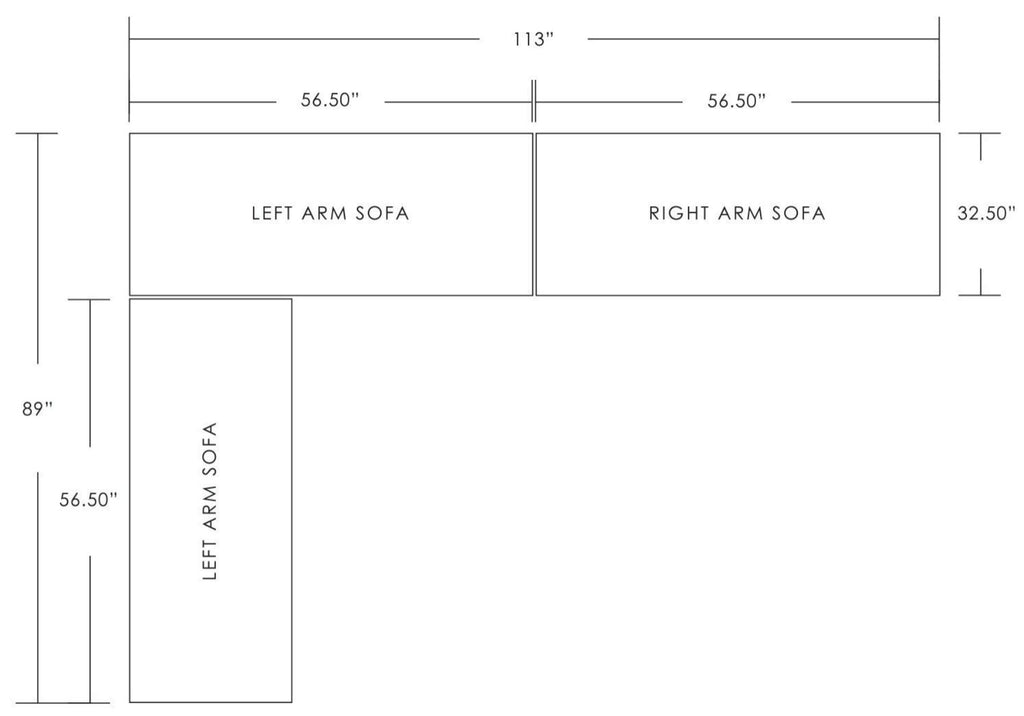 Porto Sectional Sofa Left Arm - White Sectionals Azzurro Living