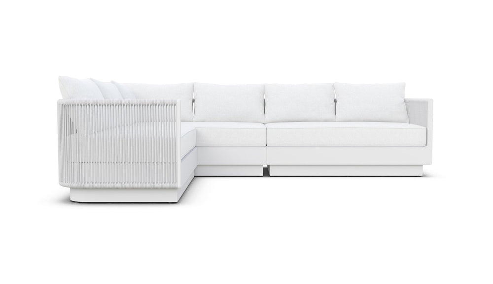 Porto Sectional Sofa Left Arm - White Sectionals Azzurro Living