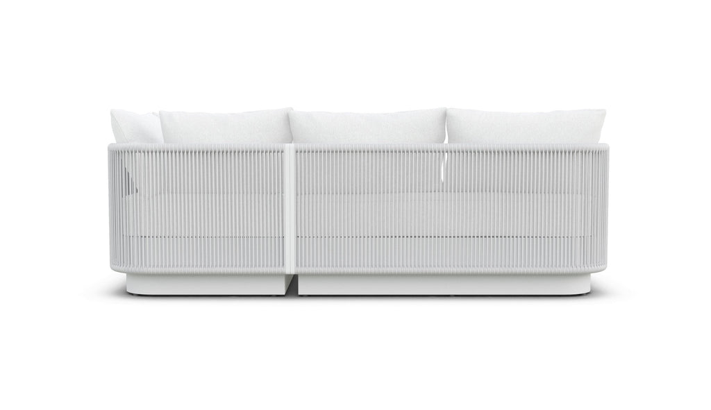 Porto Sectional Sofa Left Arm - White Sectionals Azzurro Living