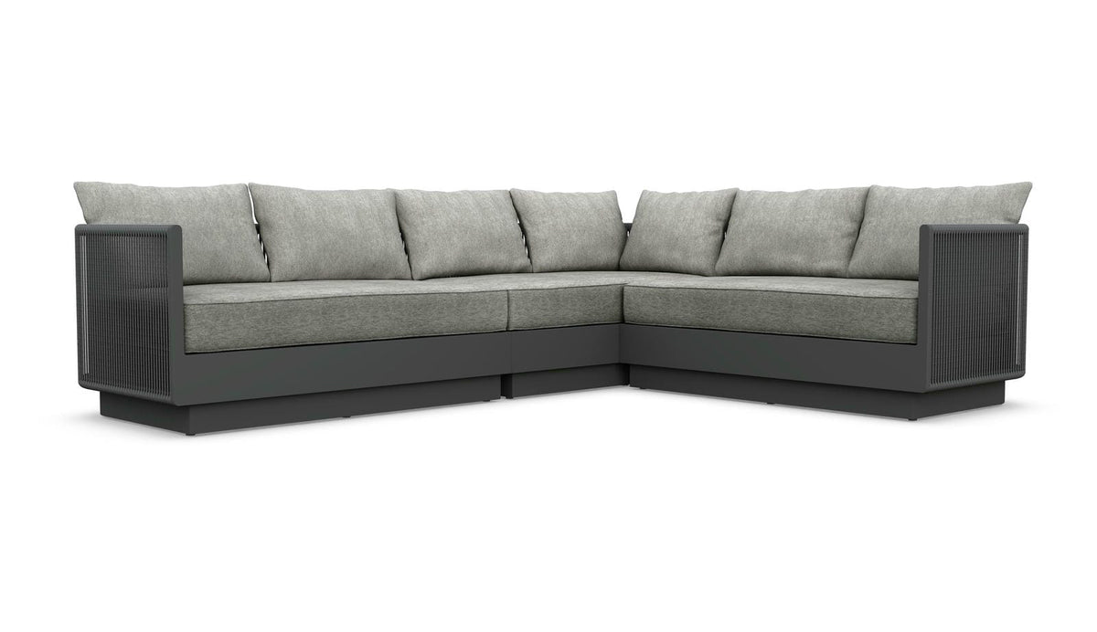 Porto Sectional Sofa - Charcoal Sectionals Azzurro Living