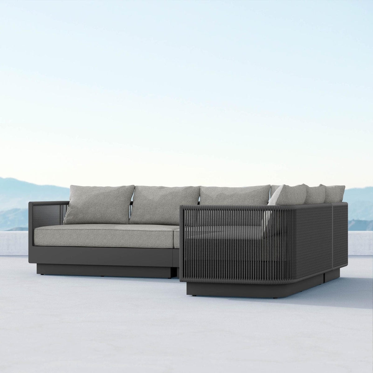 Porto Sectional Sofa - Charcoal Sectionals Azzurro Living