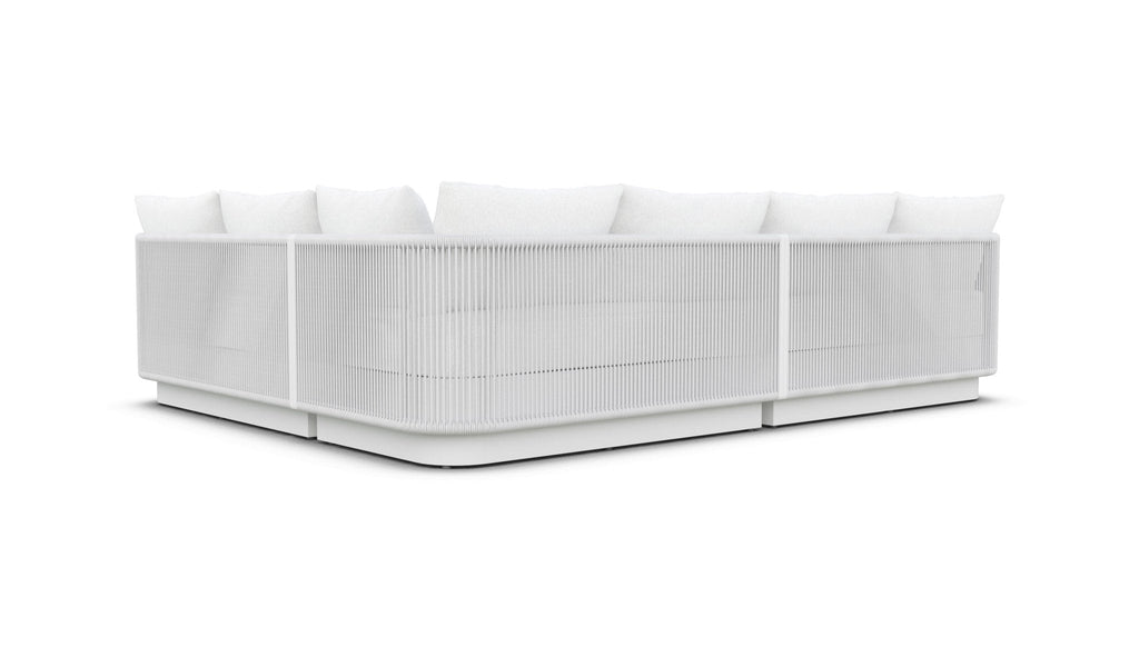 Porto Sectional Sofa Right Arm - White Sectionals Azzurro Living