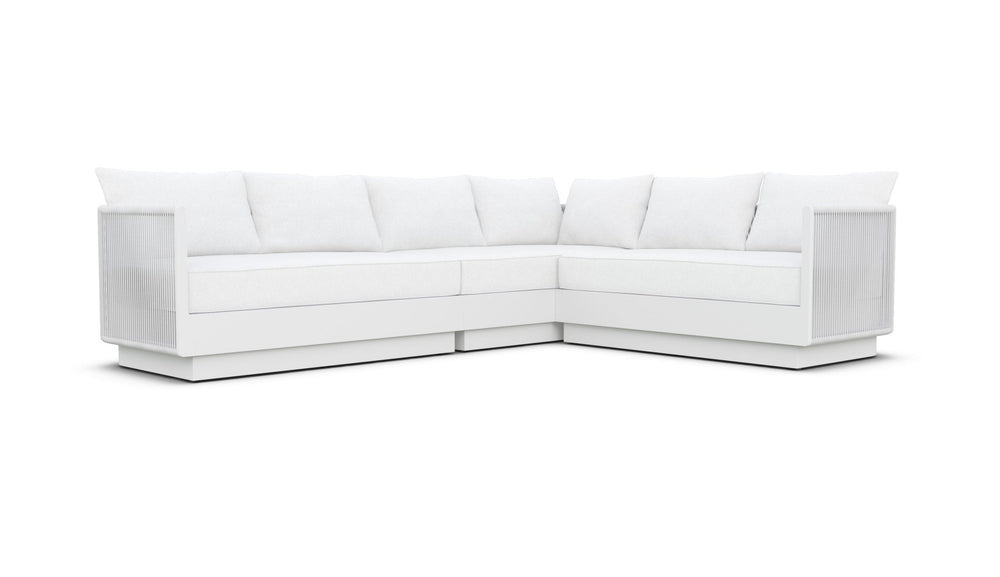 Porto Sectional Sofa Right Arm - White Sectionals Azzurro Living