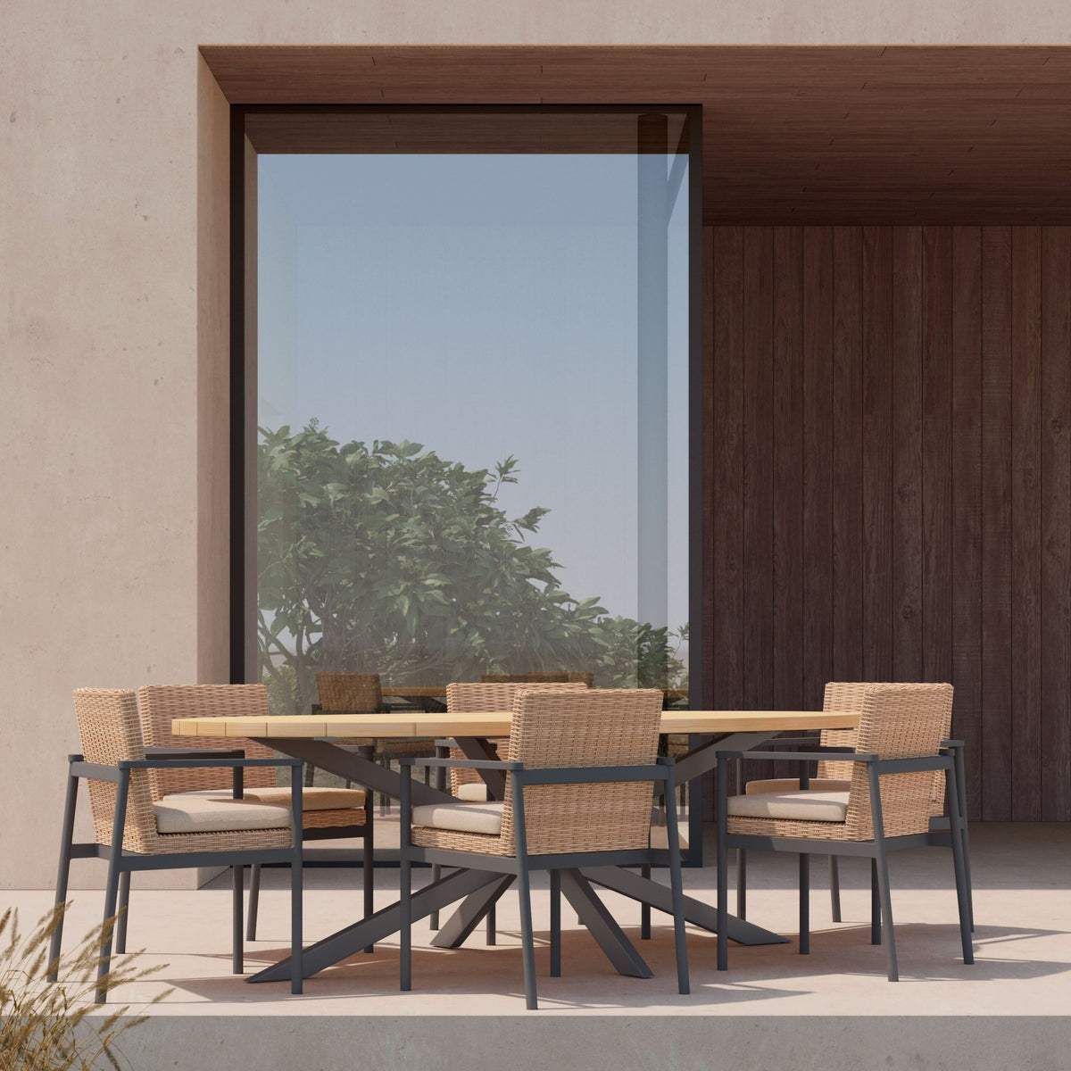 Sicily | 94" Ellipse Teak Dining Table - Azzurro LivingAzzurro Living