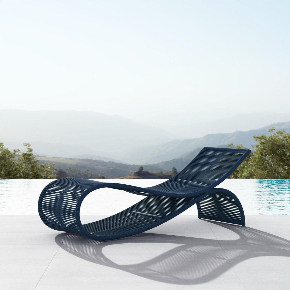 Wave | Chaise Lounge - Midnight Blue Lounge Chairs Azzurro Living