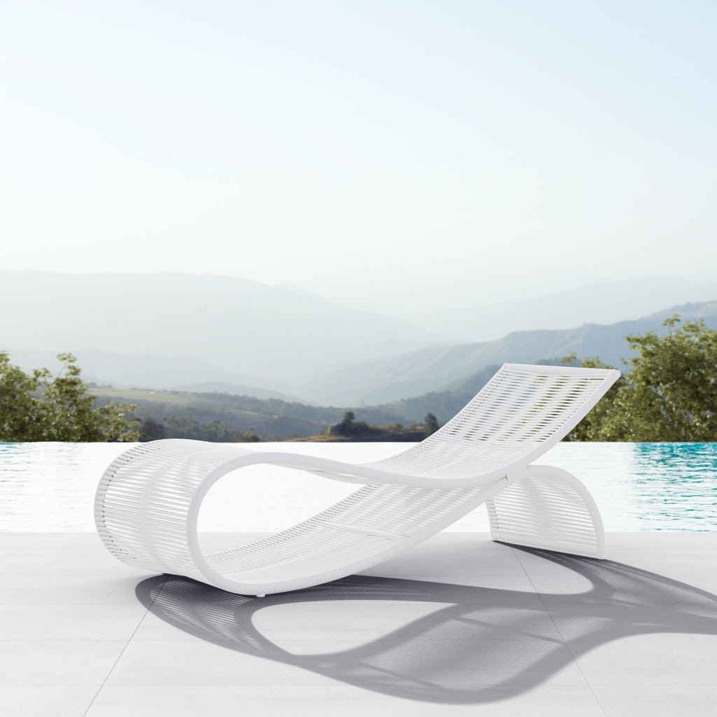 Wave Chaise Lounge White Mist - Azzurro LivingAzzurro Living