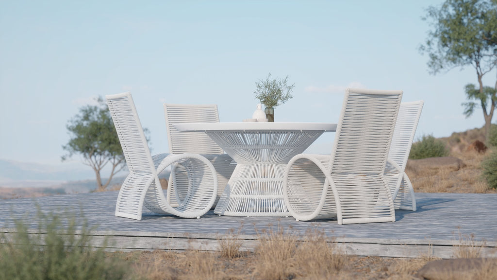 Wave | Dining Chair x2 - White Mist - Azzurro LivingAzzurro Living