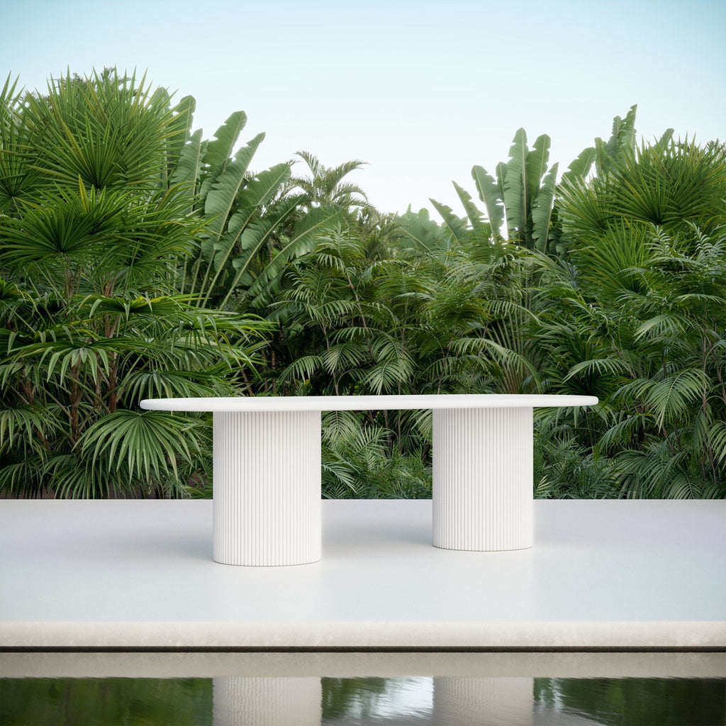 Palma | 96" Dining Table - White Home & Garden Azzurro Living
