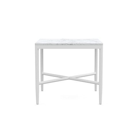 Corsica | SideTable - White. Marble Occasional Tables Azzurro Living
