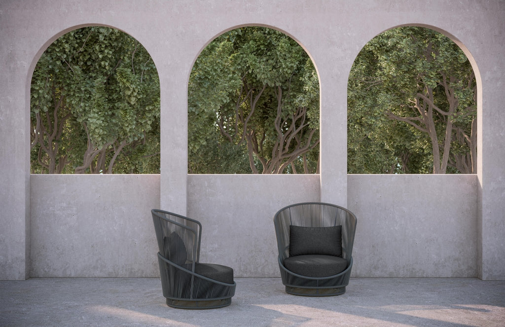 Palma | Swivel Club Chair - Mocha Club Chairs - Swivel Azzurro Living