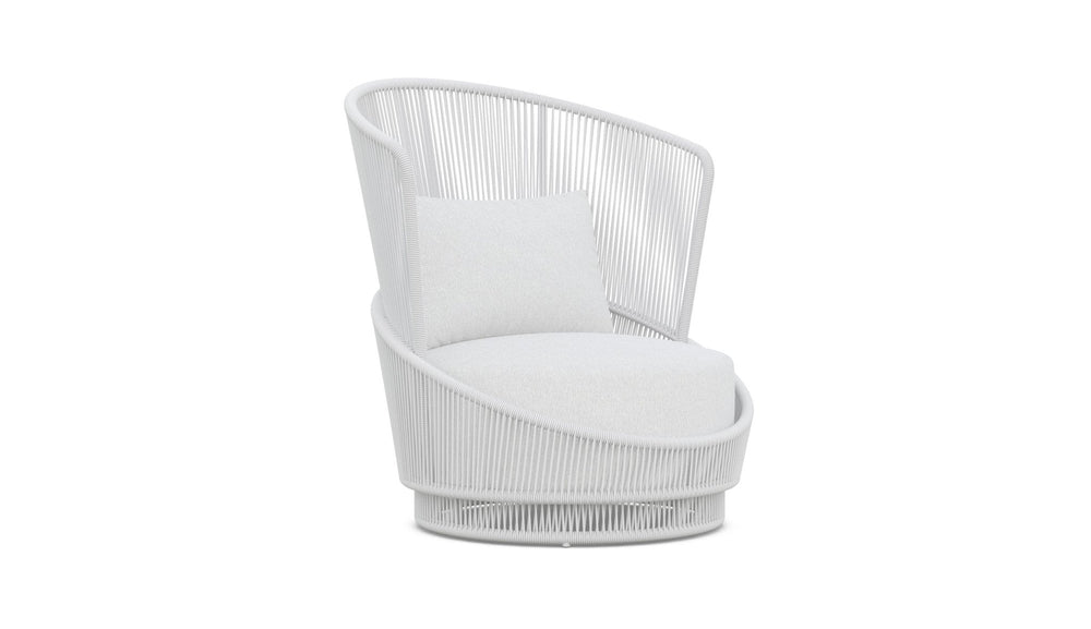Palma | Swivel Club Chair - White Mist Club Chairs - Swivel Azzurro Living