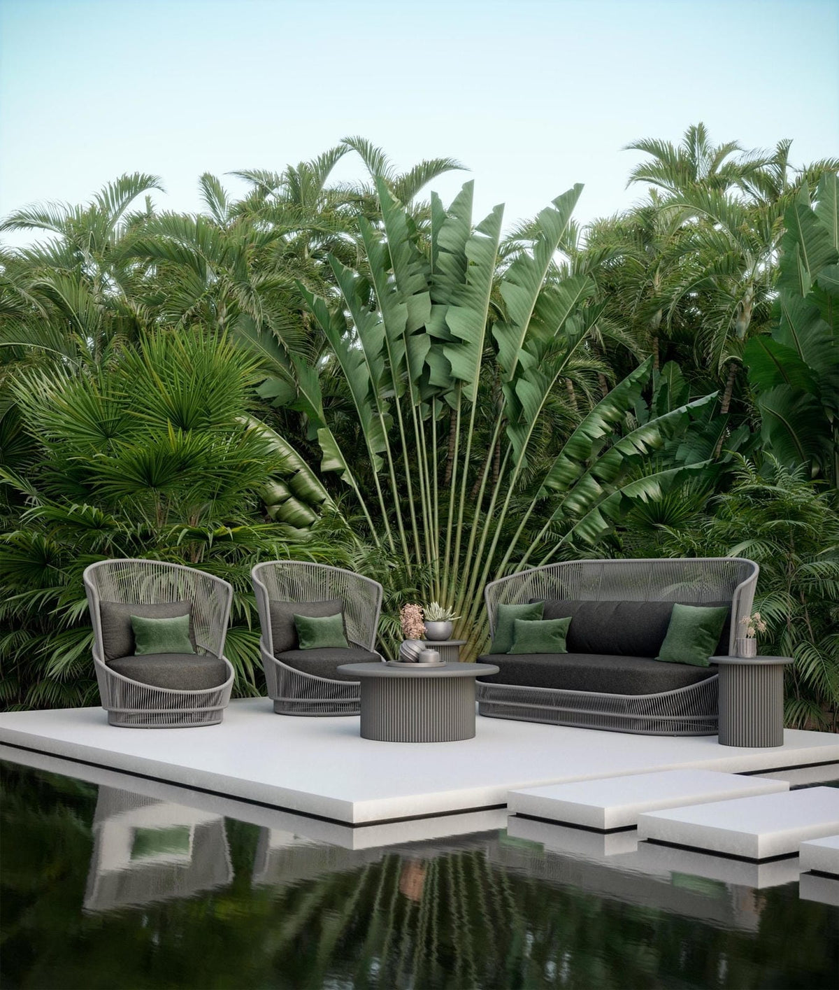 Palma | Side Table - Charcoal Side Tables Azzurro Living