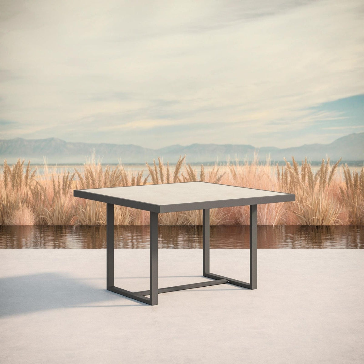 Pavia | 48" Dining Table - Charcoal - Dekton Top Dining Tables Azzurro Living