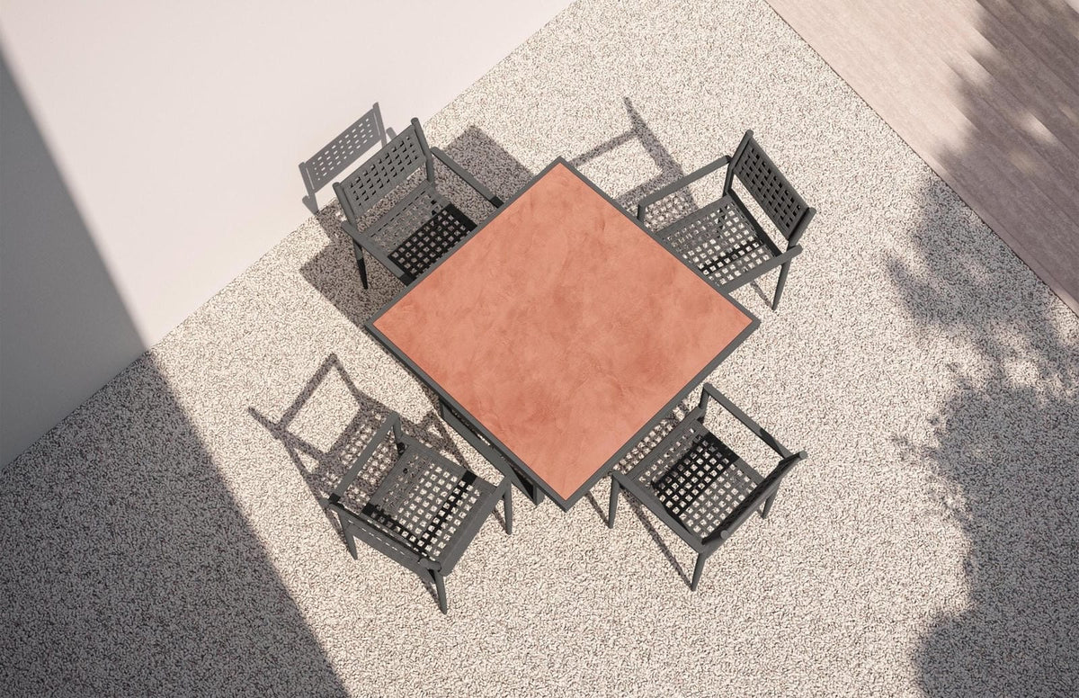 Pavia | 48" Dining Table - Charcoal - Dekton Top Dining Tables Azzurro Living