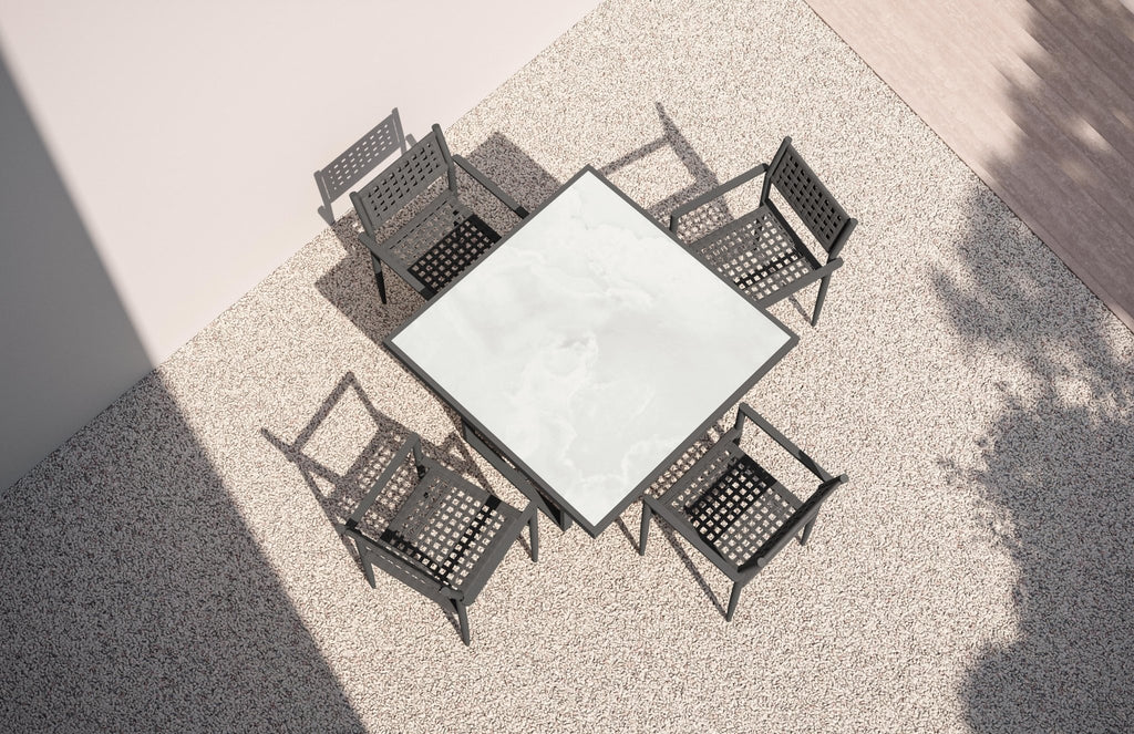 Pavia | 48" Dining Table - Charcoal - Dekton Top Dining Tables Azzurro Living