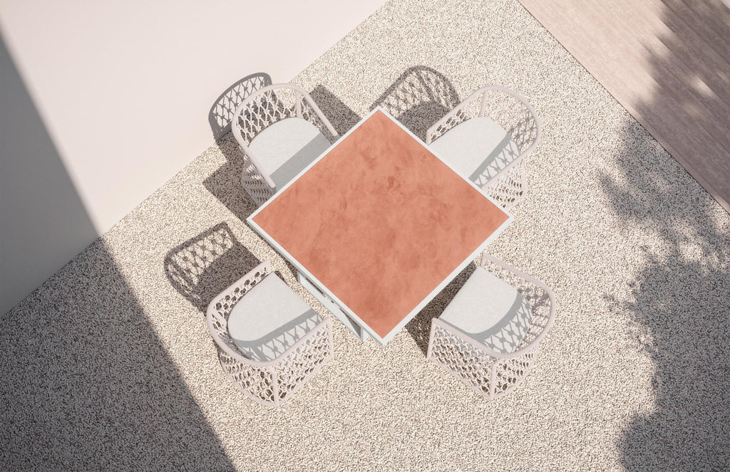 Pavia | 48" Dining Table - White - Dekton Top Dining Tables Azzurro Living