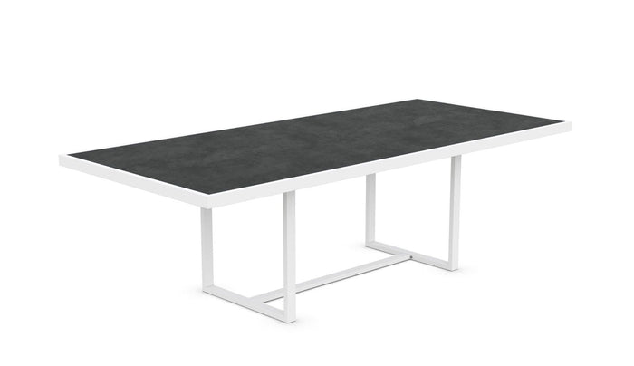 Pavia | 96" Dining Table - White - Dekton Top