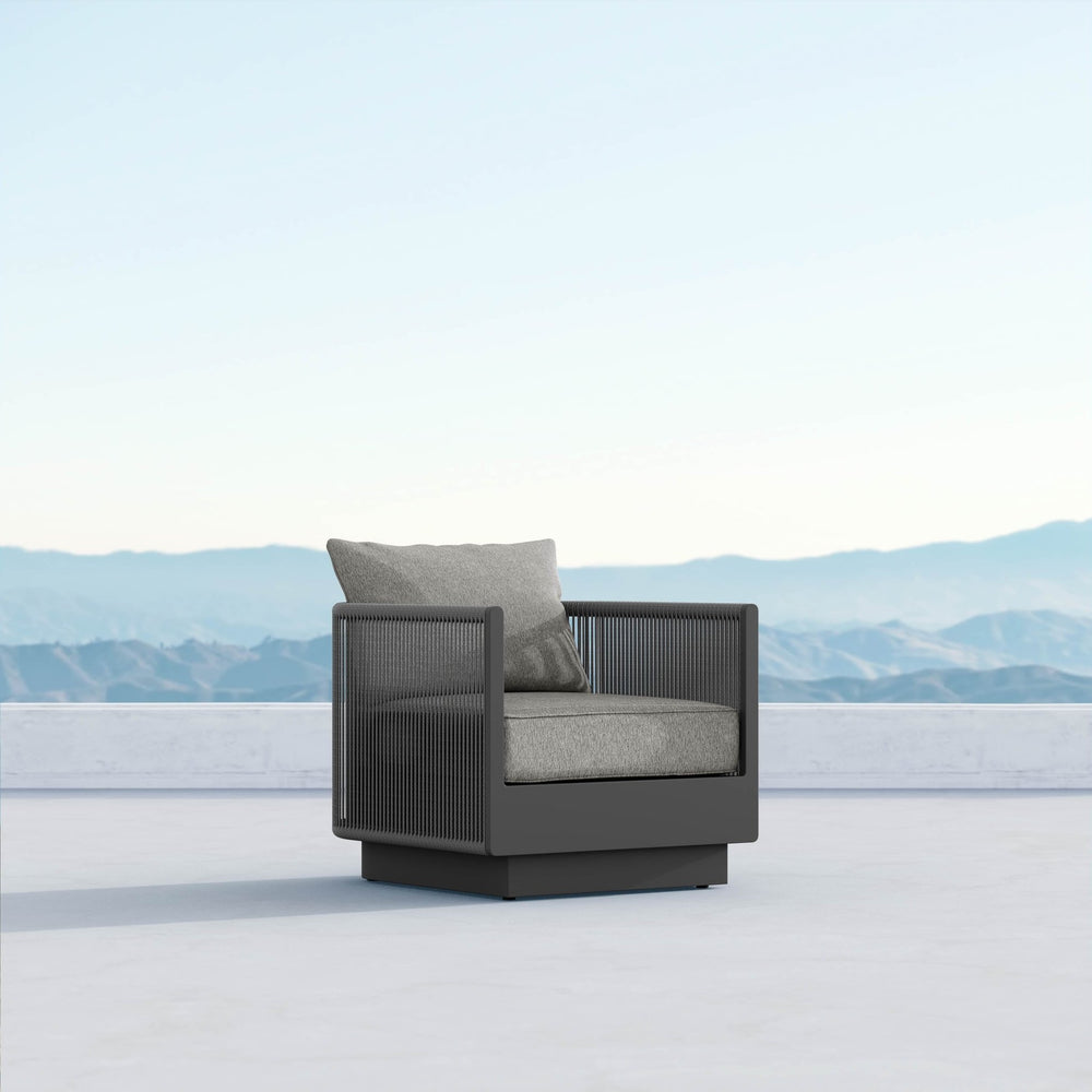 Porto | Swivel Club Chair - Charcoal Club Chairs - Swivel Azzurro Living