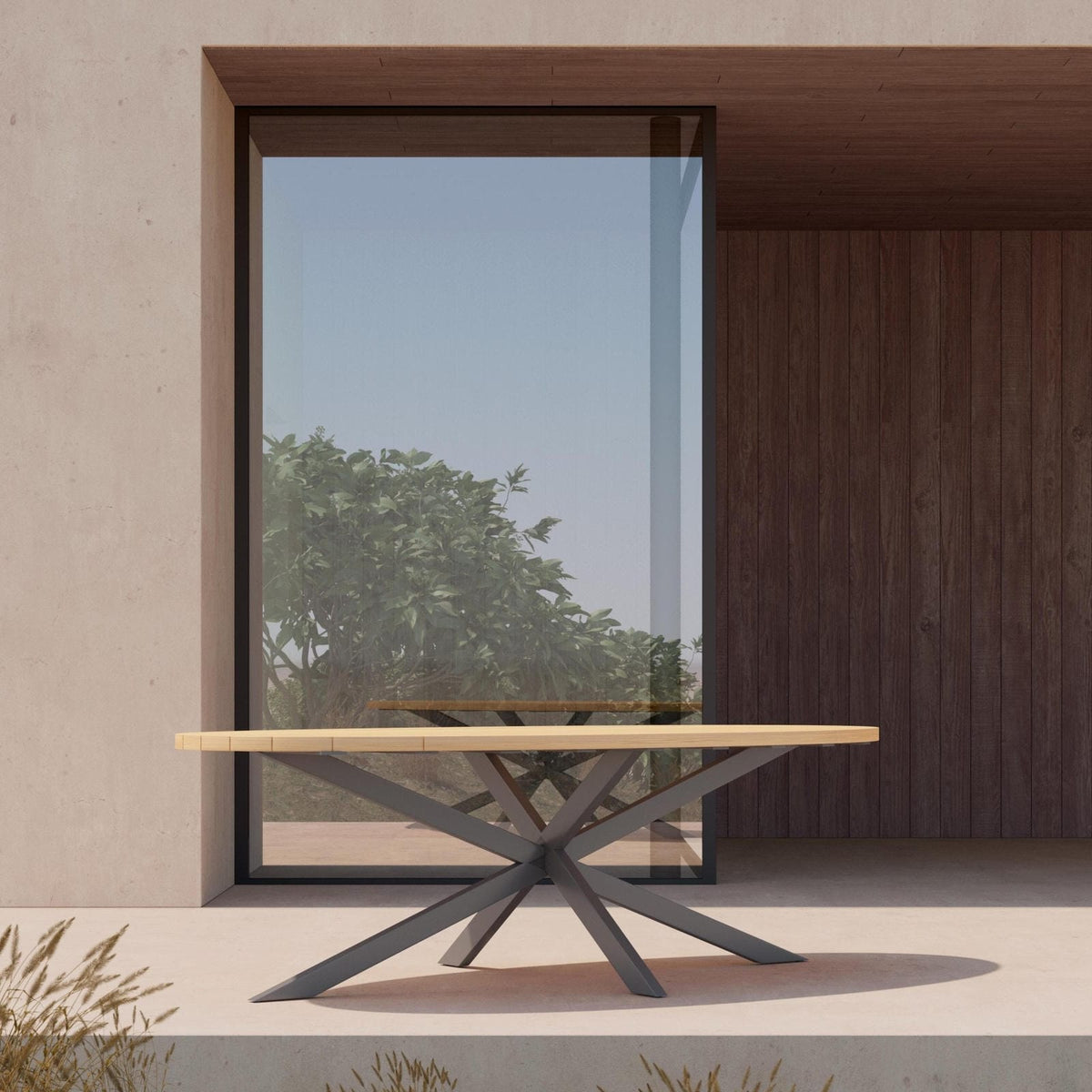 Sicily | 94" Ellipse Teak Dining Table Dining Tables Azzurro Living