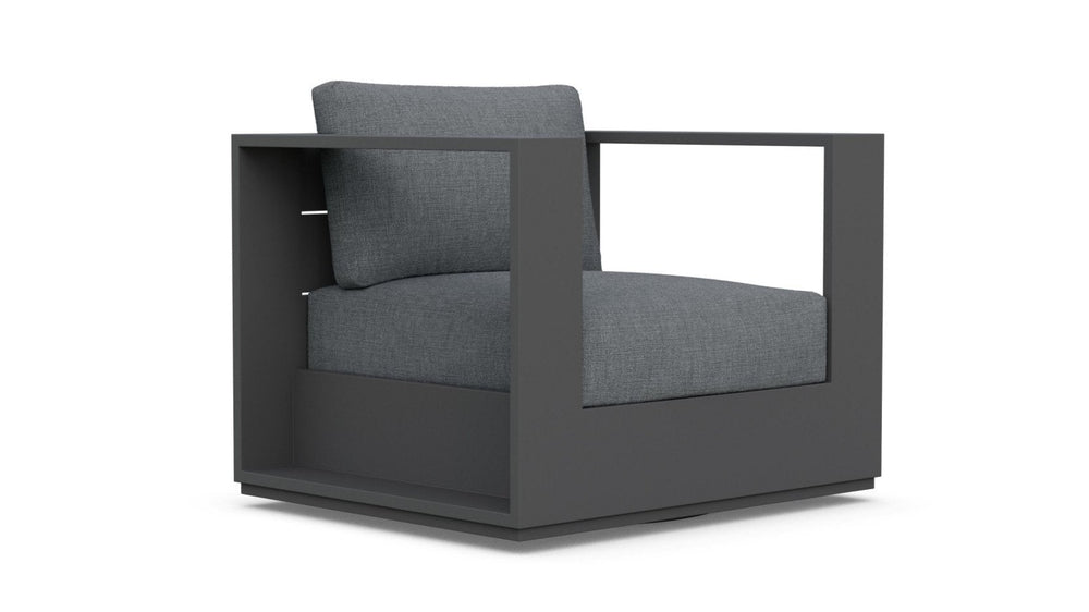Sydney | Swivel Club Chair - Charcoal Club Chairs - Swivel Azzurro Living
