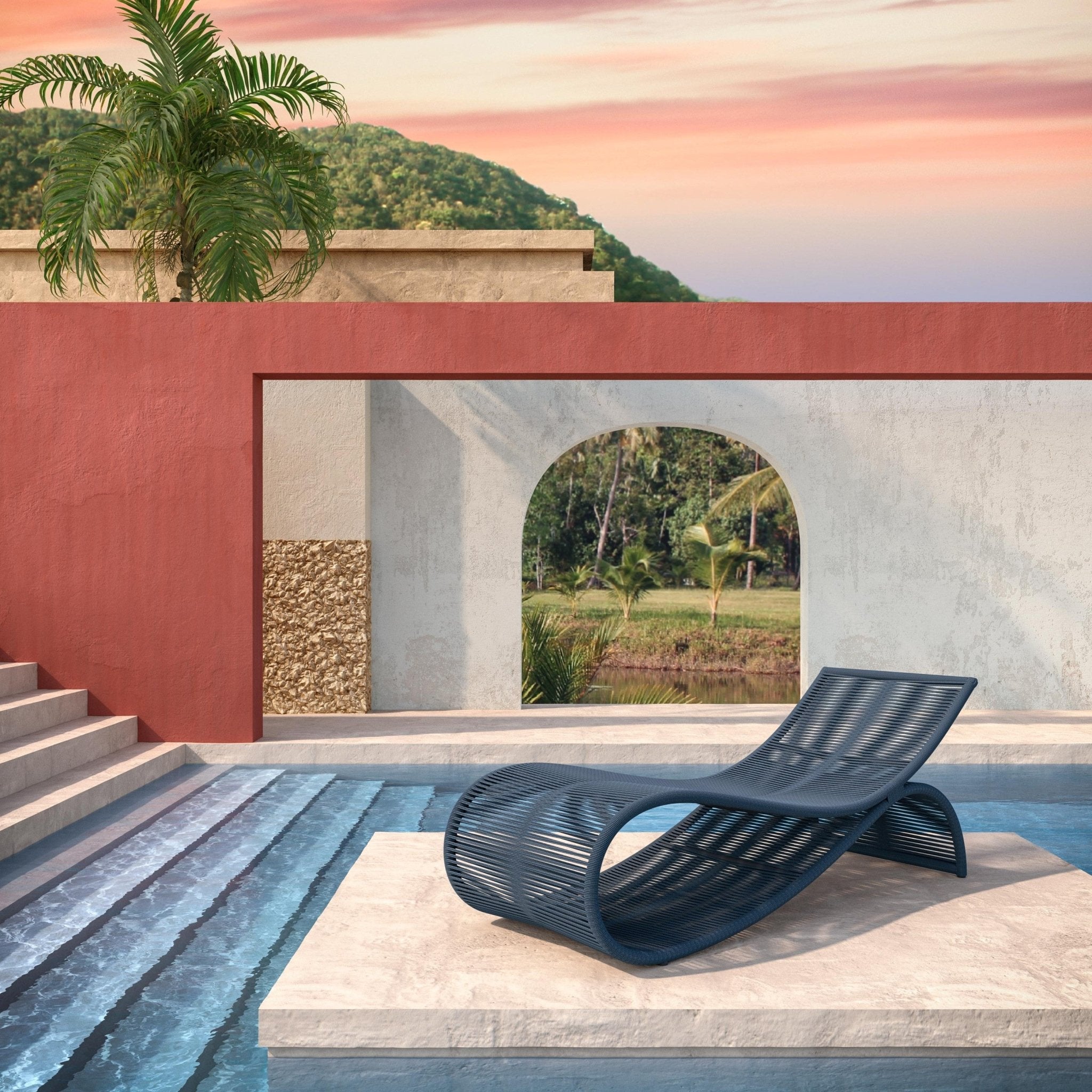 Wave | Chaise Lounge - Midnight Blue – Azzurro Living